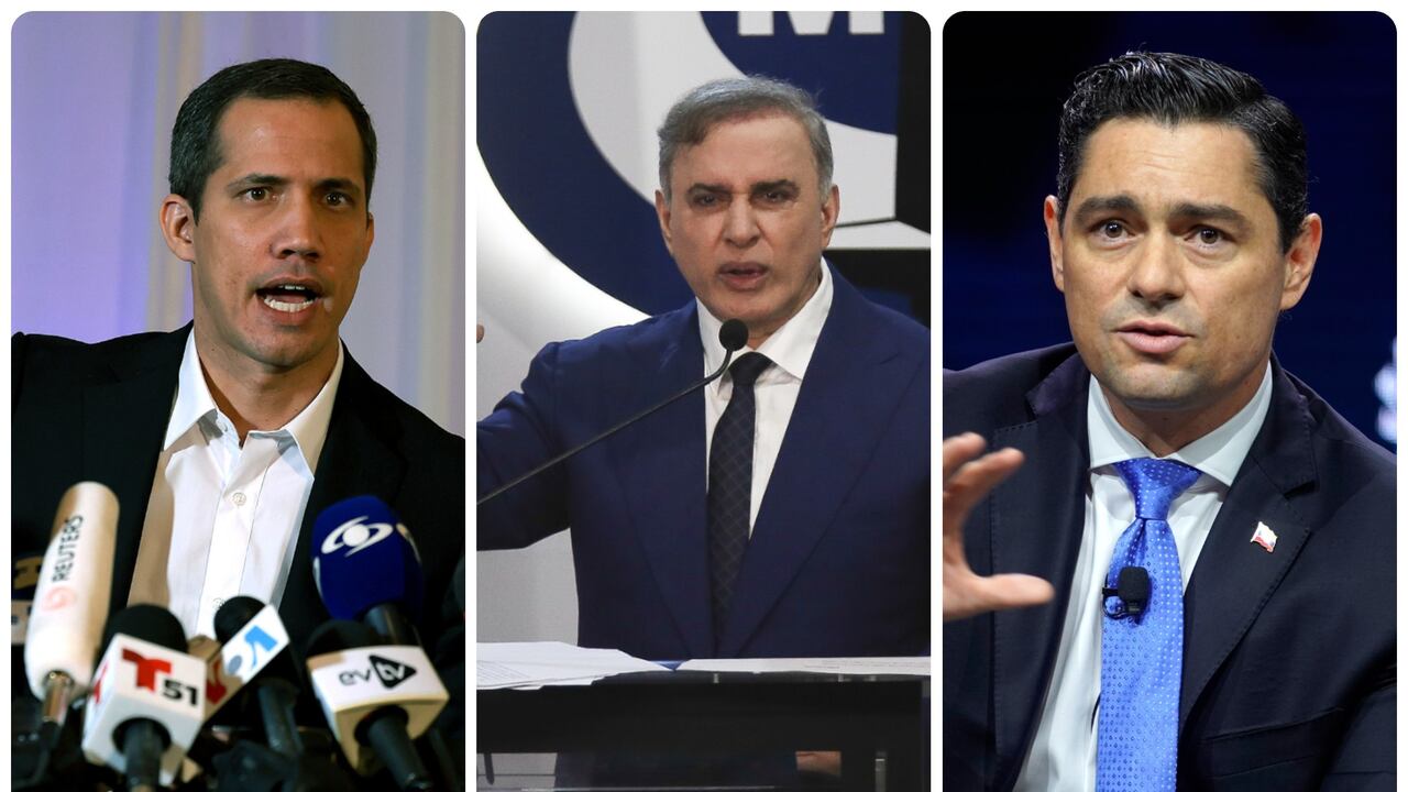 Juan Guaidó, Tarek William Saab y Carlos Vecchio