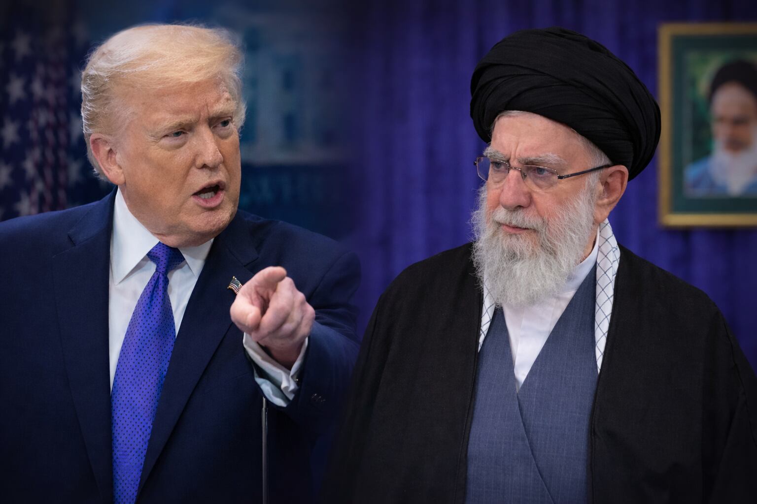 Donald Trump, presidente de Estados Unidos y Alí Jamenei, líder supremo de Irán.