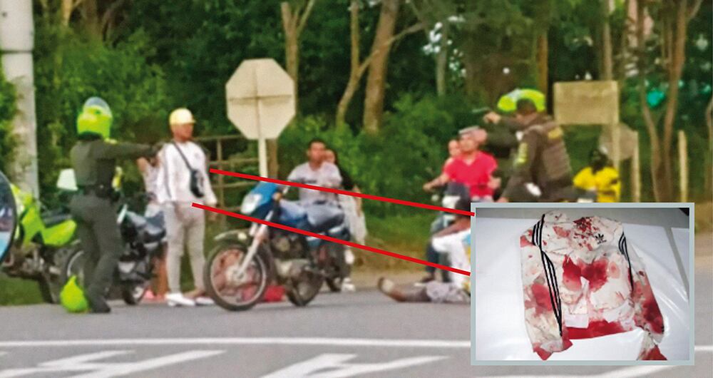 Cuando las víctimas fueron interceptadas por la Policía, una llevaba un saco blanco que luego la Fiscalía identificó en Medicina Legal completamente ensangrentado, como muestra de la gravedad de las heridas y la brutalidad del ataque.