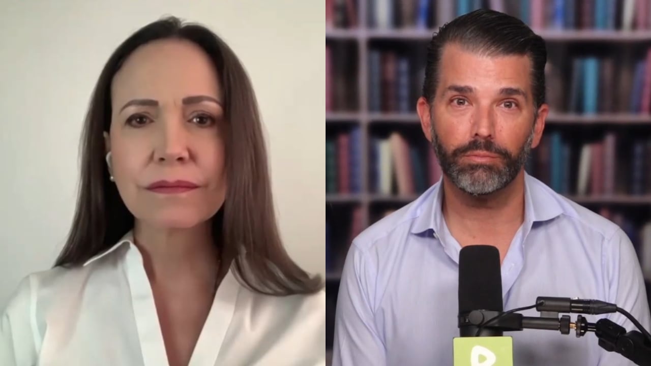 María Corina Machado y Donald Trump Jr.