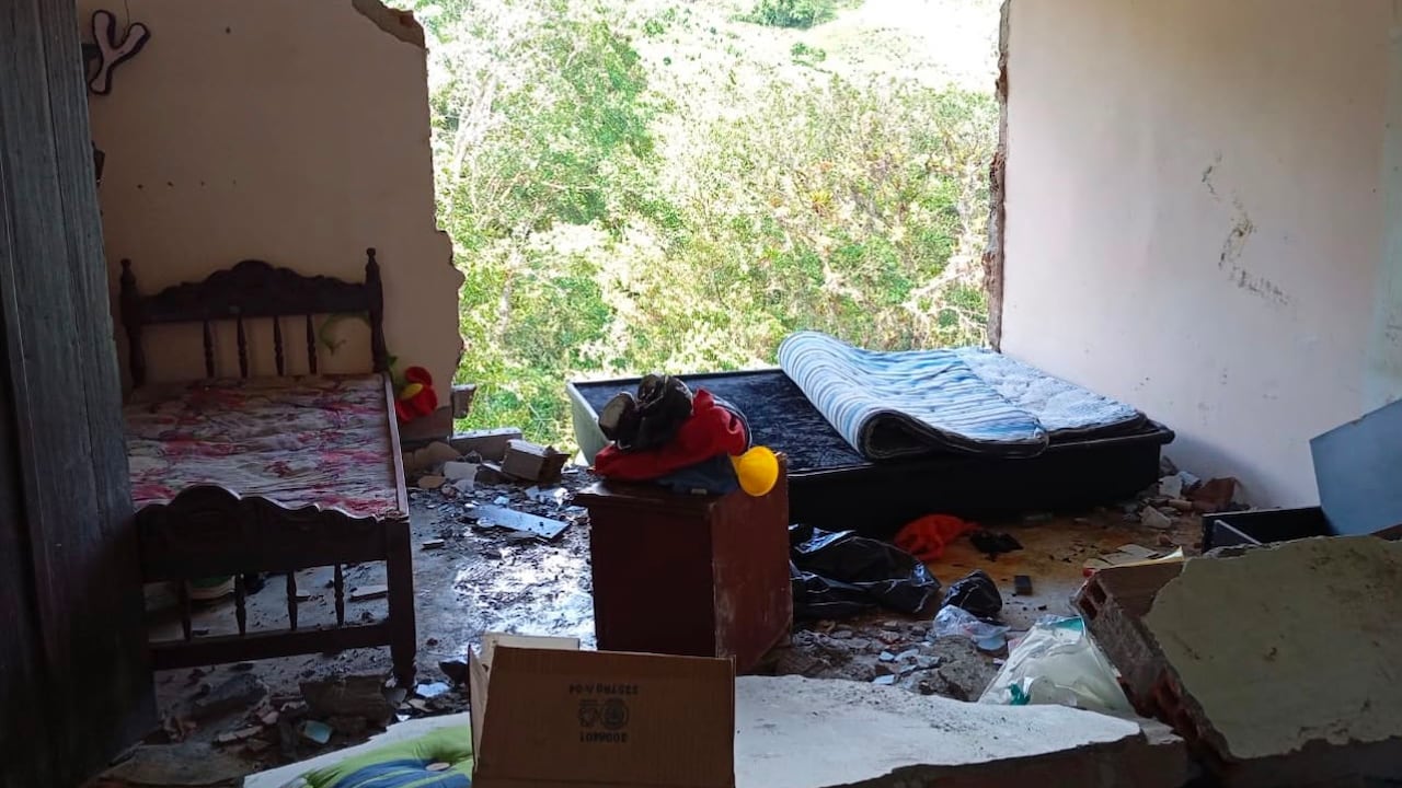 Casa del corregimiento San Pedro de Ingará, en San José del Palmar, epicentro del terremoto del lunes 10 de agosto en Colombia.