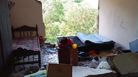 Casa del corregimiento San Pedro de Ingará, en San José del Palmar, epicentro del terremoto del lunes 10 de agosto en Colombia.