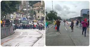 La Avenida Caracas, la carrera Séptima y la Calle 26 se han visto afectadas en la movilidad por las protestas.