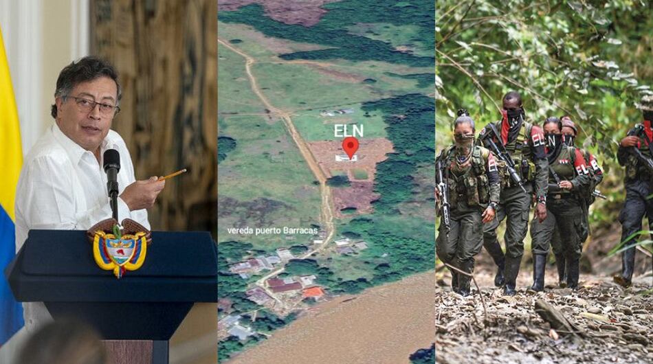 Presidente Gustavo Petro compartió mapa del Catatumbo marcado con siglas del ELN.