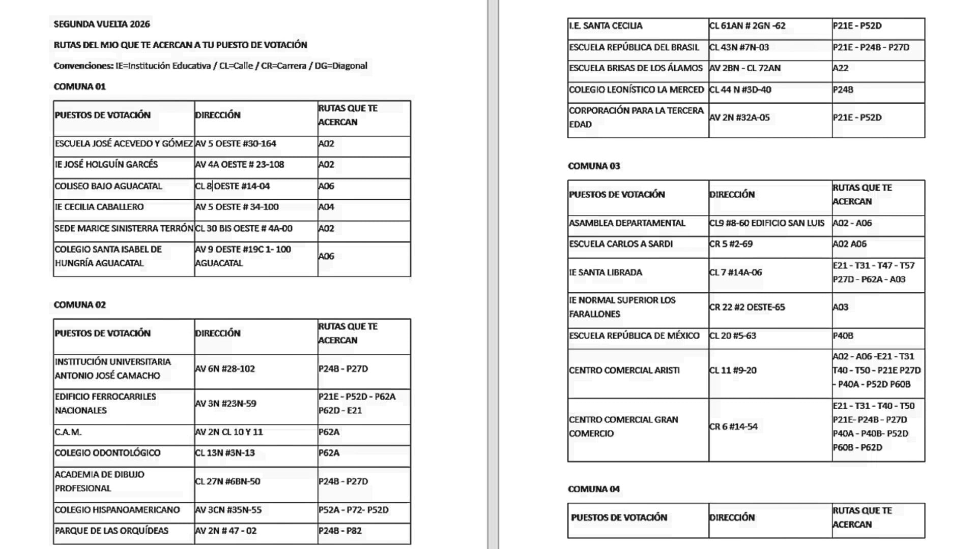El MIO tendrá habilitadas rutas para acercar a los caleños a sus puestos de votación durante la jornada electoral del 21 de junio.