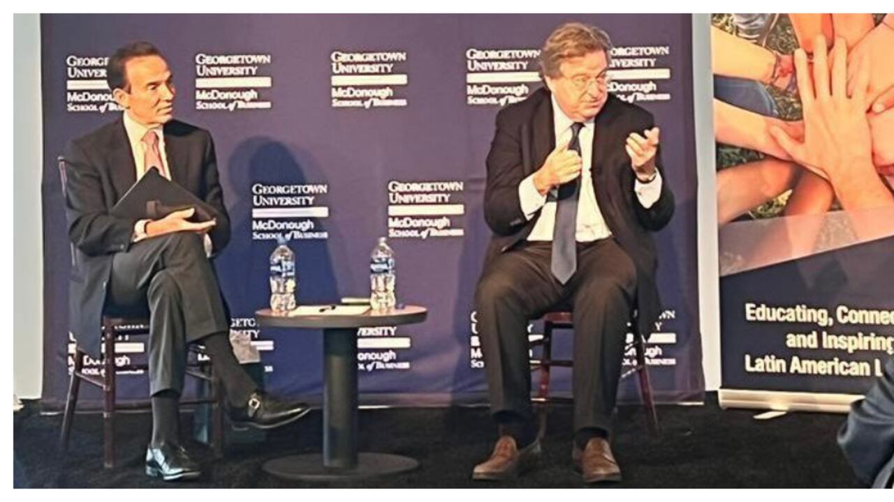 Jaime Gilinski, en la Universidad de Georgetown, en Washington