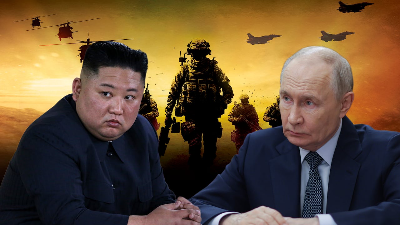 Kim Jong-un y Vladimir Putin.