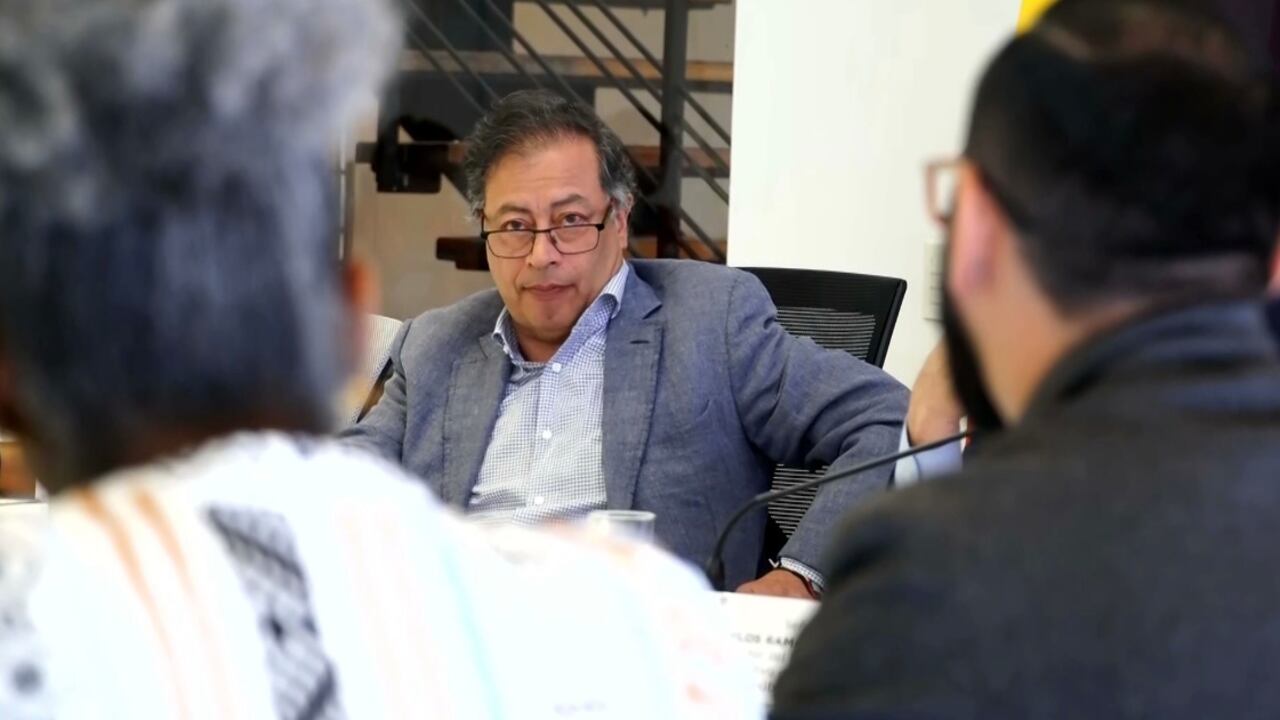 El presidente Gustavo Petro en su cónclave ministerial