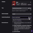 Nuevo sistema de clasificación y etiquetado de Twitch.