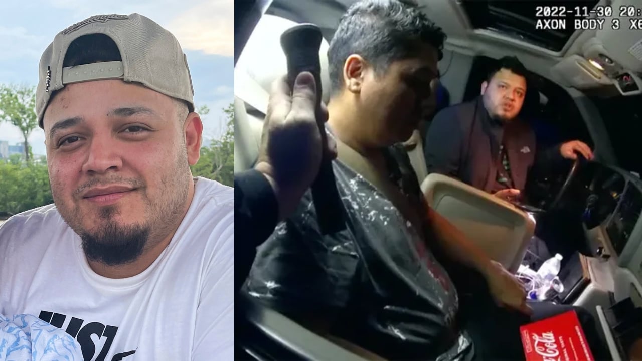 Kilmar Abrego García siendo detenido por las autoridades.