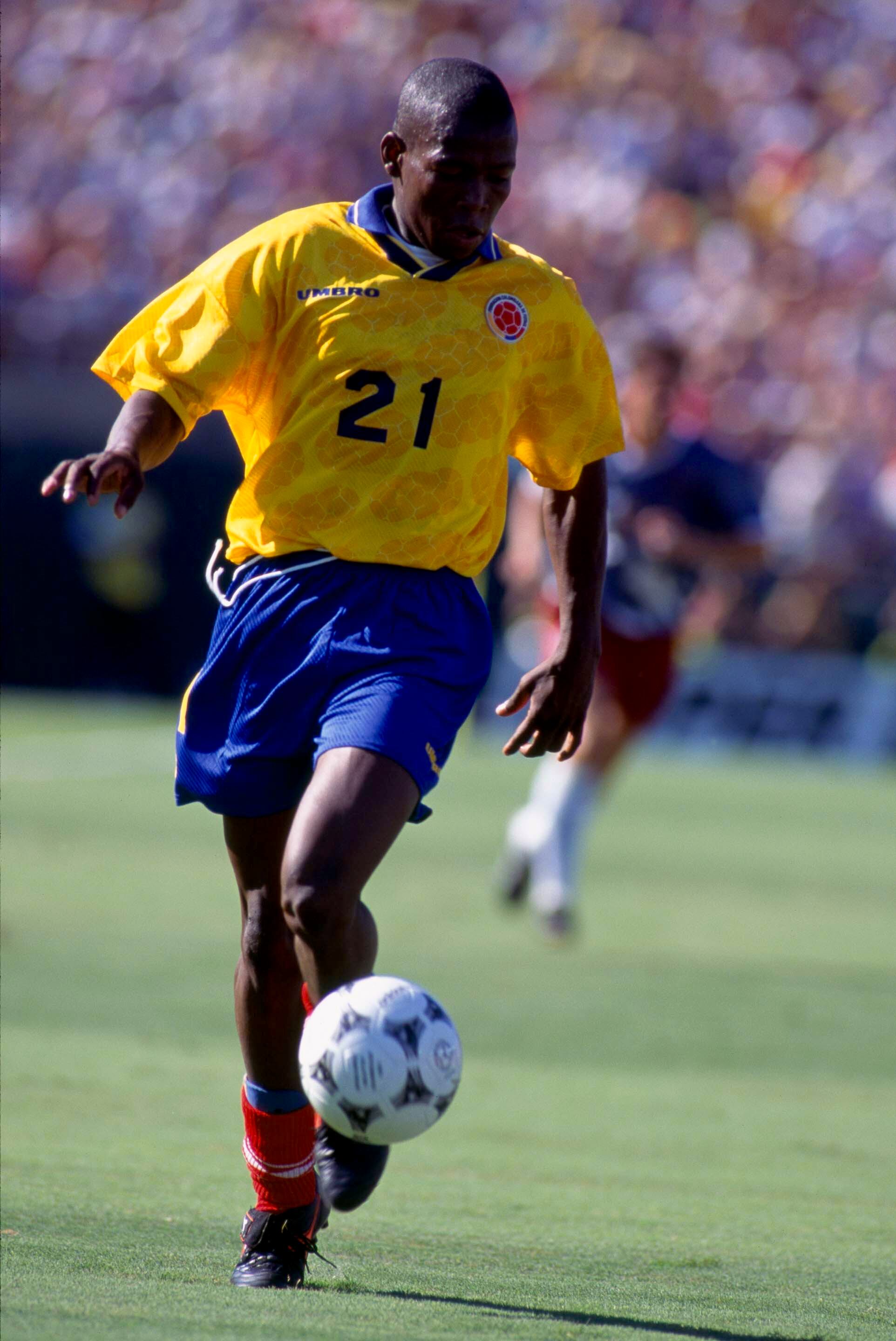 Faustino Asprilla durante el Mundial de Estados Unidos 1994.