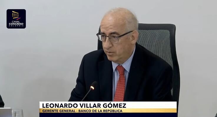Leonardo Villar, gerente del Banco de la República, durante el debate en la Cámara de Representantes.