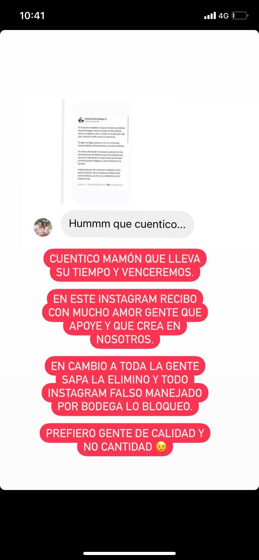 Laura Ojeda le respondió a internauta