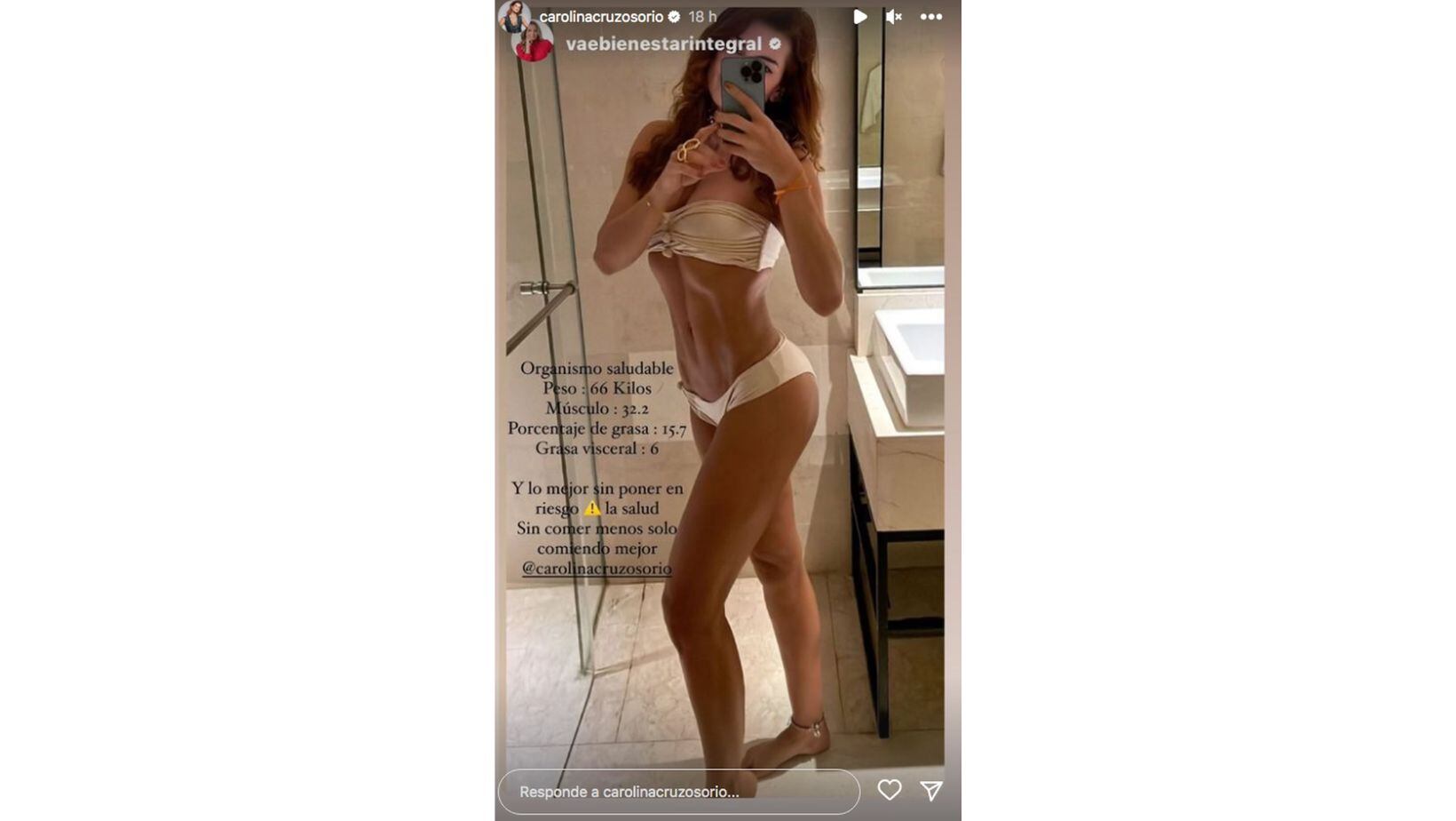 Carolina Cruz mostró sus curvas