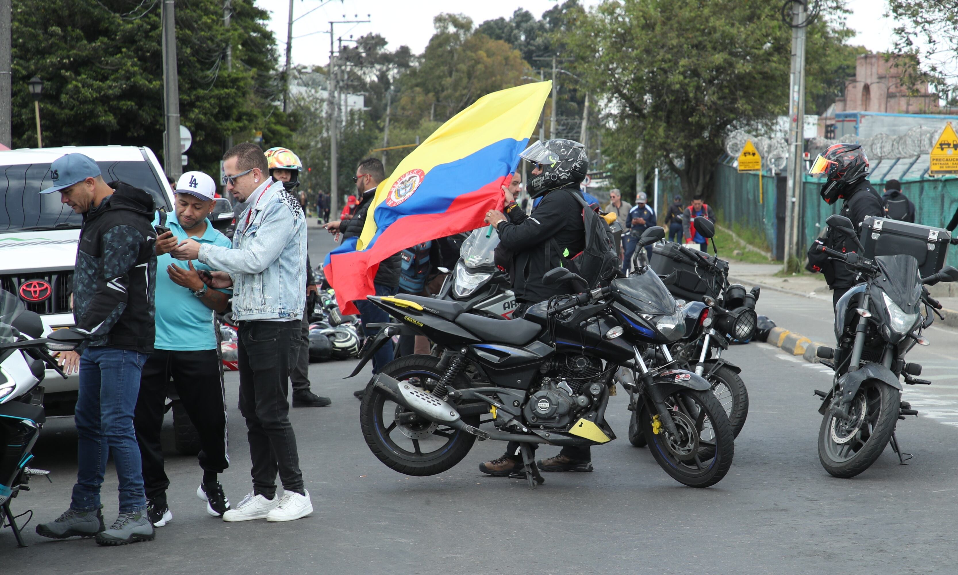Protestas moteros y transportadores