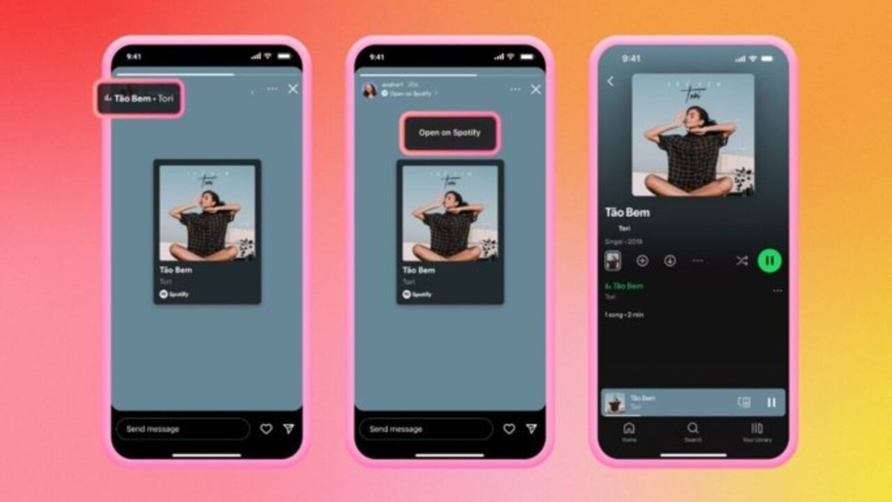 Ahora se pueden compartir en las notas de Instagram las canciones de Spotify que se escuchan en tiempo real.