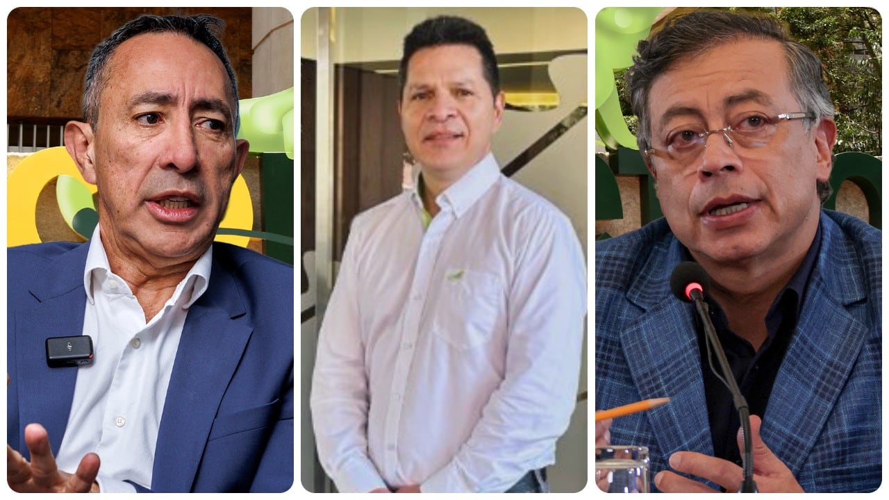 Ricardo Roa, César Eduardo Loza y Gustavo Petro.