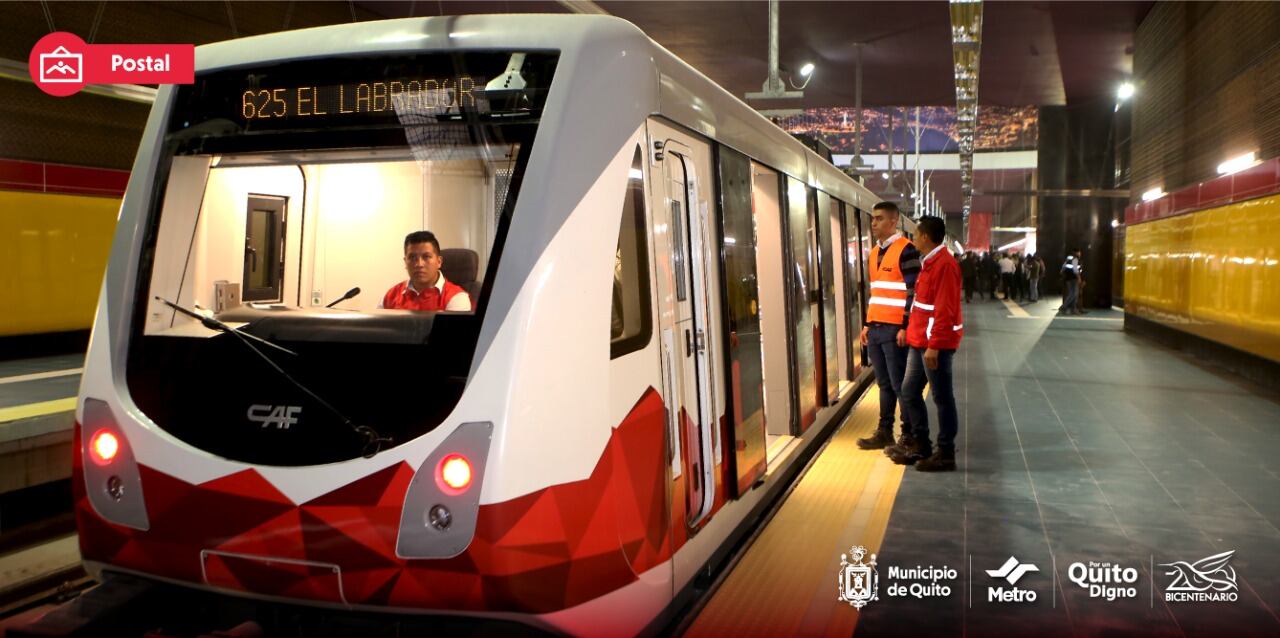 Prueba técnica del Metro de Quito, Ecuador.