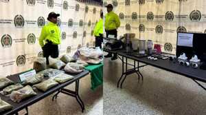 Material incautado a La Terraza en Medellín.