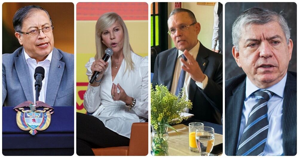 Gustavo Petro, Dilian Francisca Toro, Efraín Cepeda y César Gaviria.