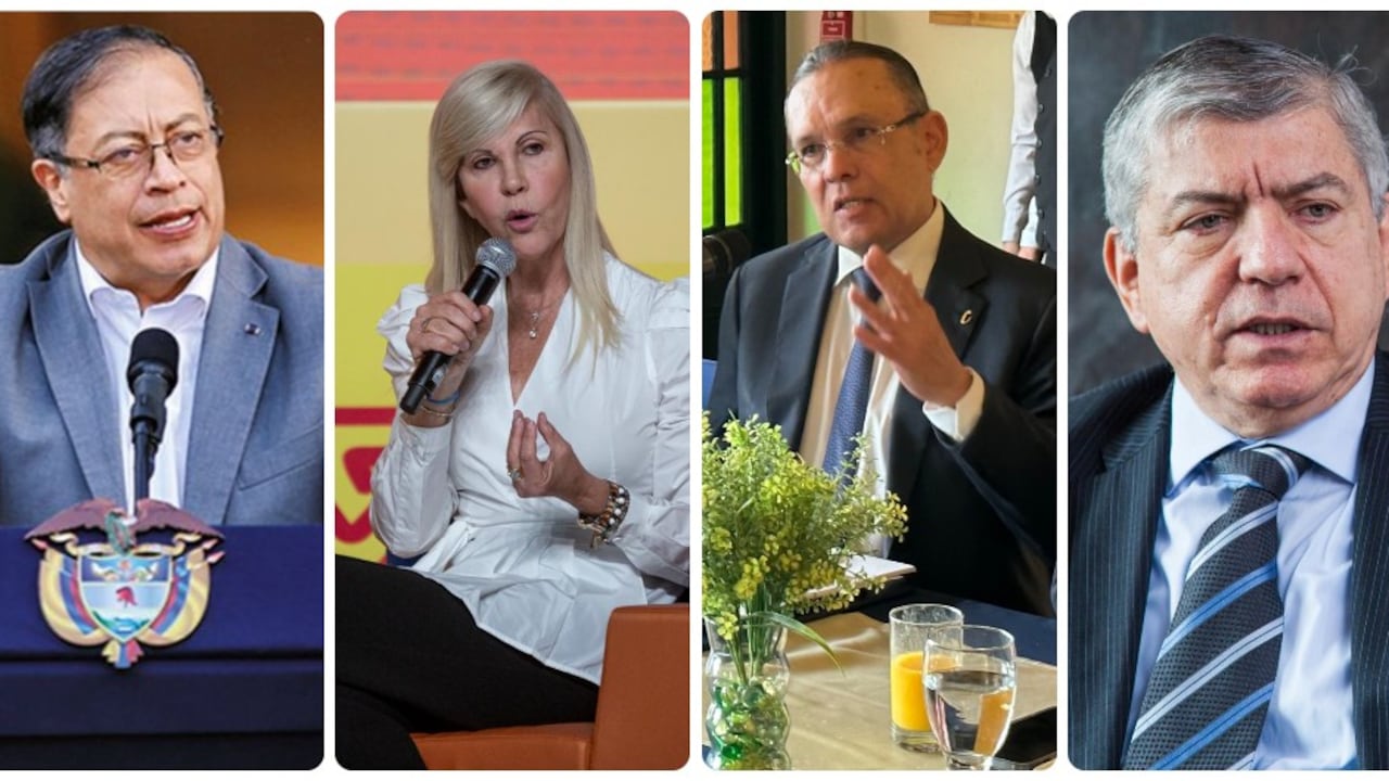 Gustavo Petro, Dilian Francisca Toro, Efraín Cepeda y César Gaviria.