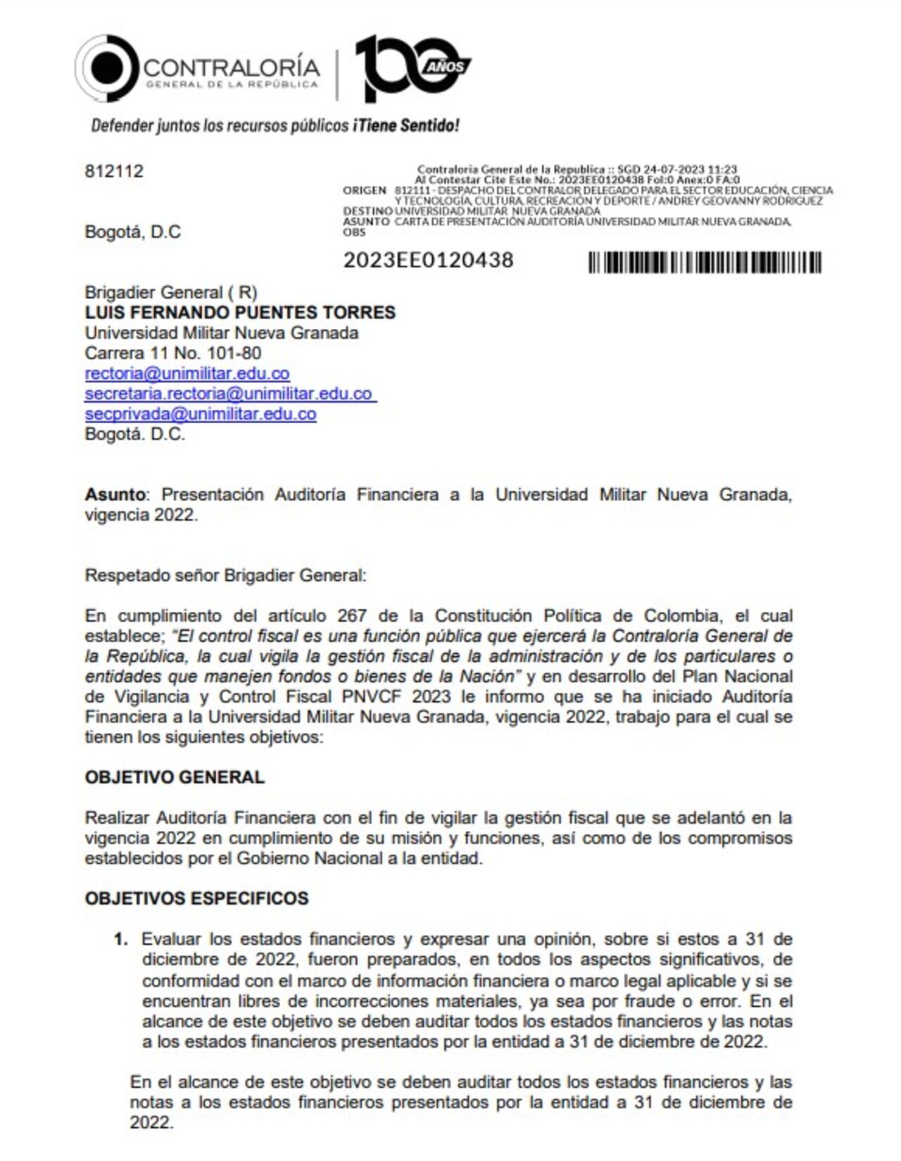 Investigan un “cartel de contratación” en la Universidad Militar. En solo cuatro años se firmaron contratos por más de 40.000 millones de pesos