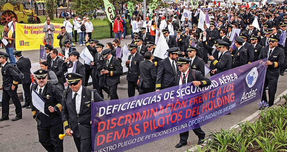 Los pilotos son recordados en Colombia por huelgas de largo alcance, como la de Avianca, en 2017