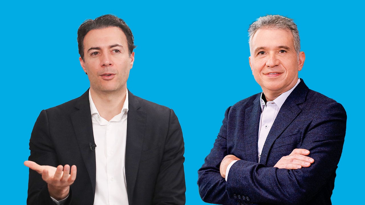 Daniel Quintero, exalcalde de Medellín y expresidente de la Junta Directiva de EPM, y Javier Lastra, exgerente de Afinia.