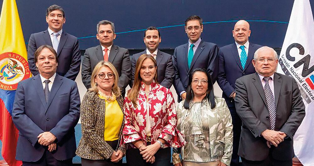 Los magistrados del CNE.