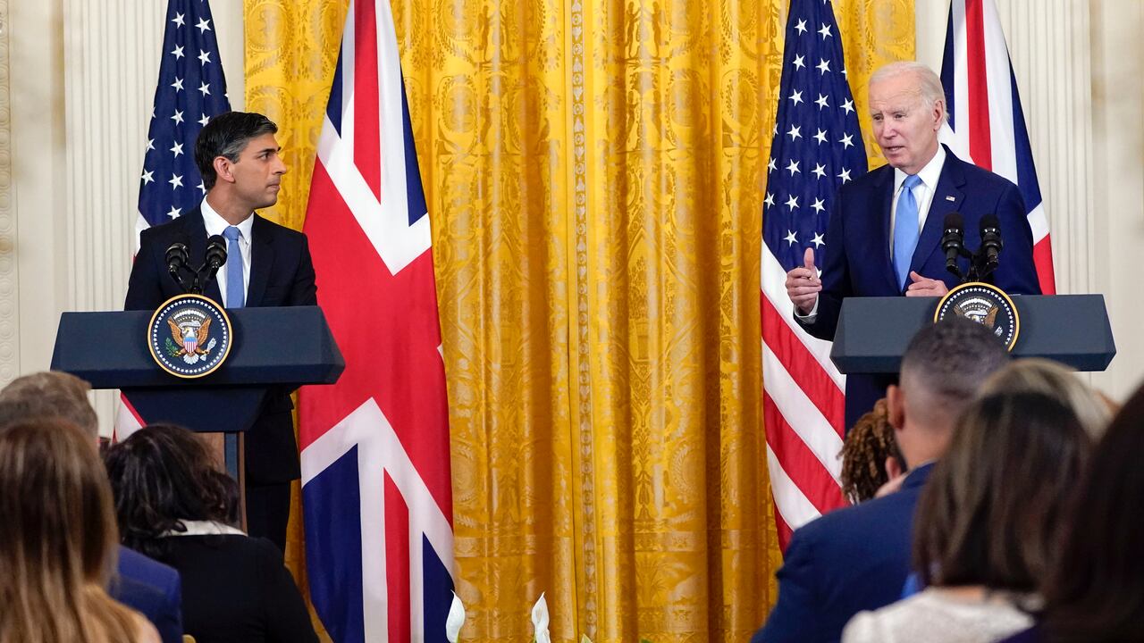 President Joe Bide with British Prime Minister Rishi Sunak