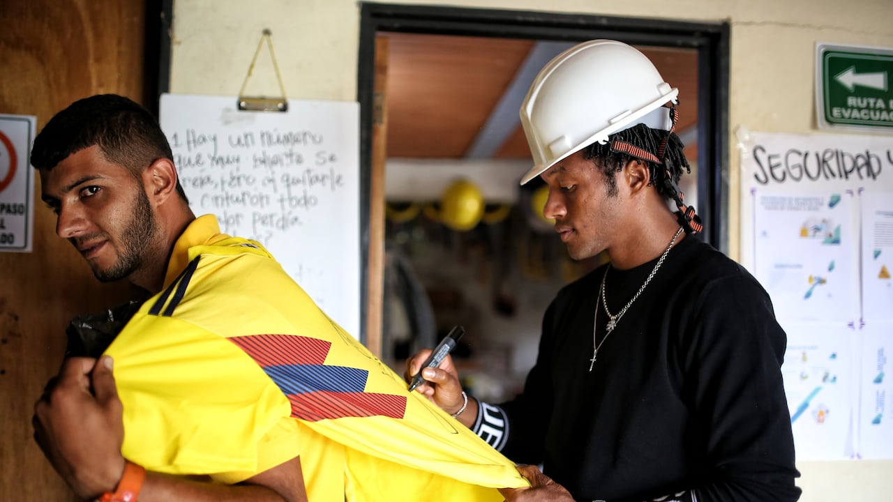 Yerry Mina y Juan Guillermo Cuadrado