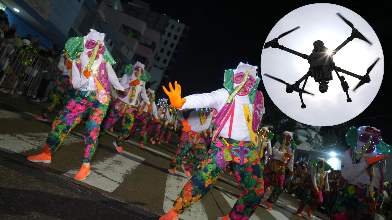 Las autoridades piden a los asistentes que sean cuidadosos con el uso de drones durante las festividades