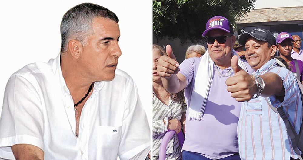 La Fiscalía afirma que el empresario Gabriel ‘el Turco’ Hilsaca (izq.) y el exnarco Santander Lopesierra (der.) habrían dado dinero a Nicolás Petro.