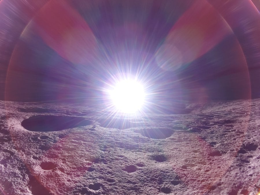 La Nasa compartió una imagen que muestra el inicio de un nuevo día lunar.