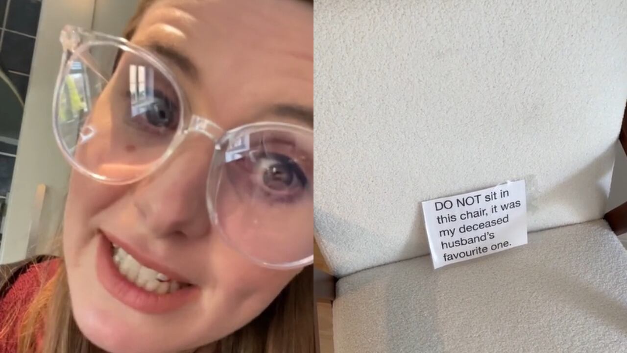 La mujer quedó totalmente sorprendida.