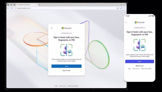 Las cuentas nuevas de Microsoft se crearán sin contraseña de forma predeterminada.