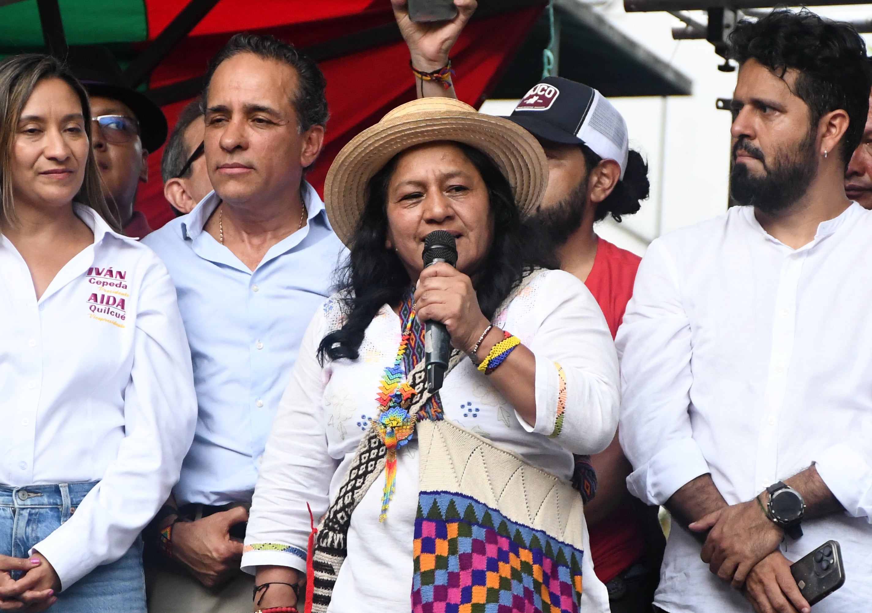 La candidata a la Vicepresidencia Aida Quilcué   aseguró que su paso por Cali busca tender puentes con distintos sectores sociales.