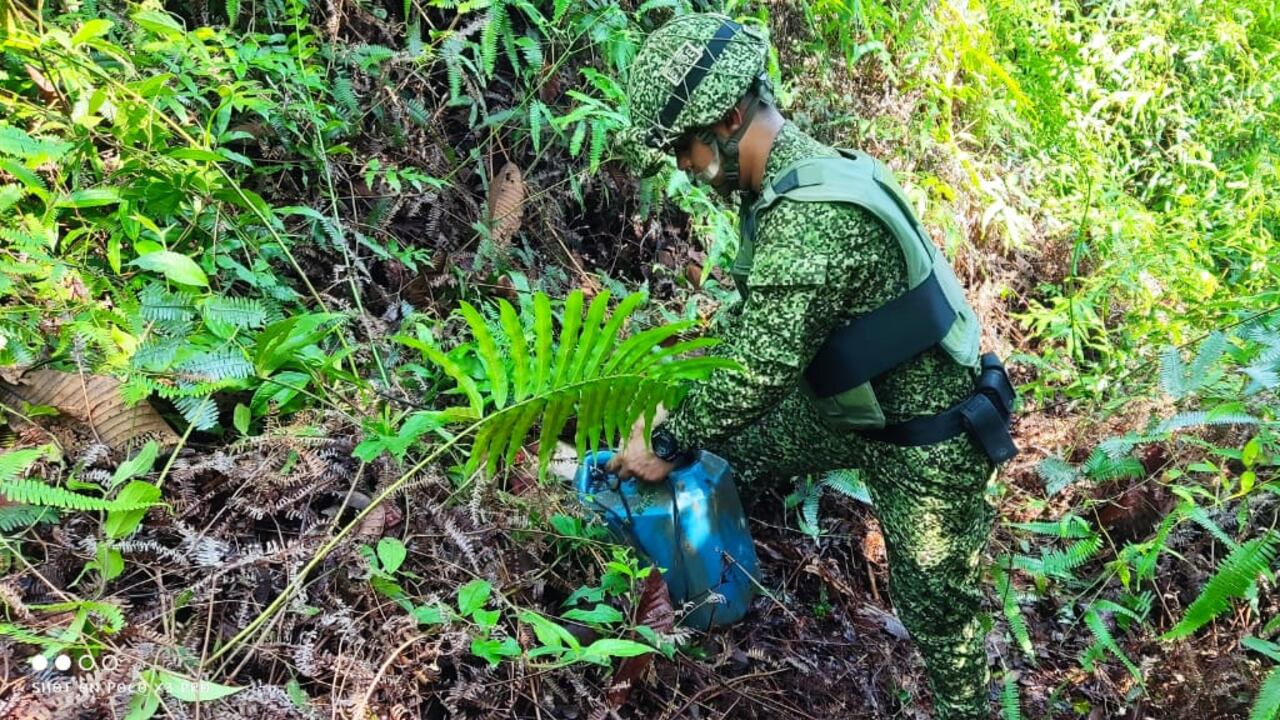 Según la Armada Nacional, los explosivos tenían como fin agredir a la fuerza pública.