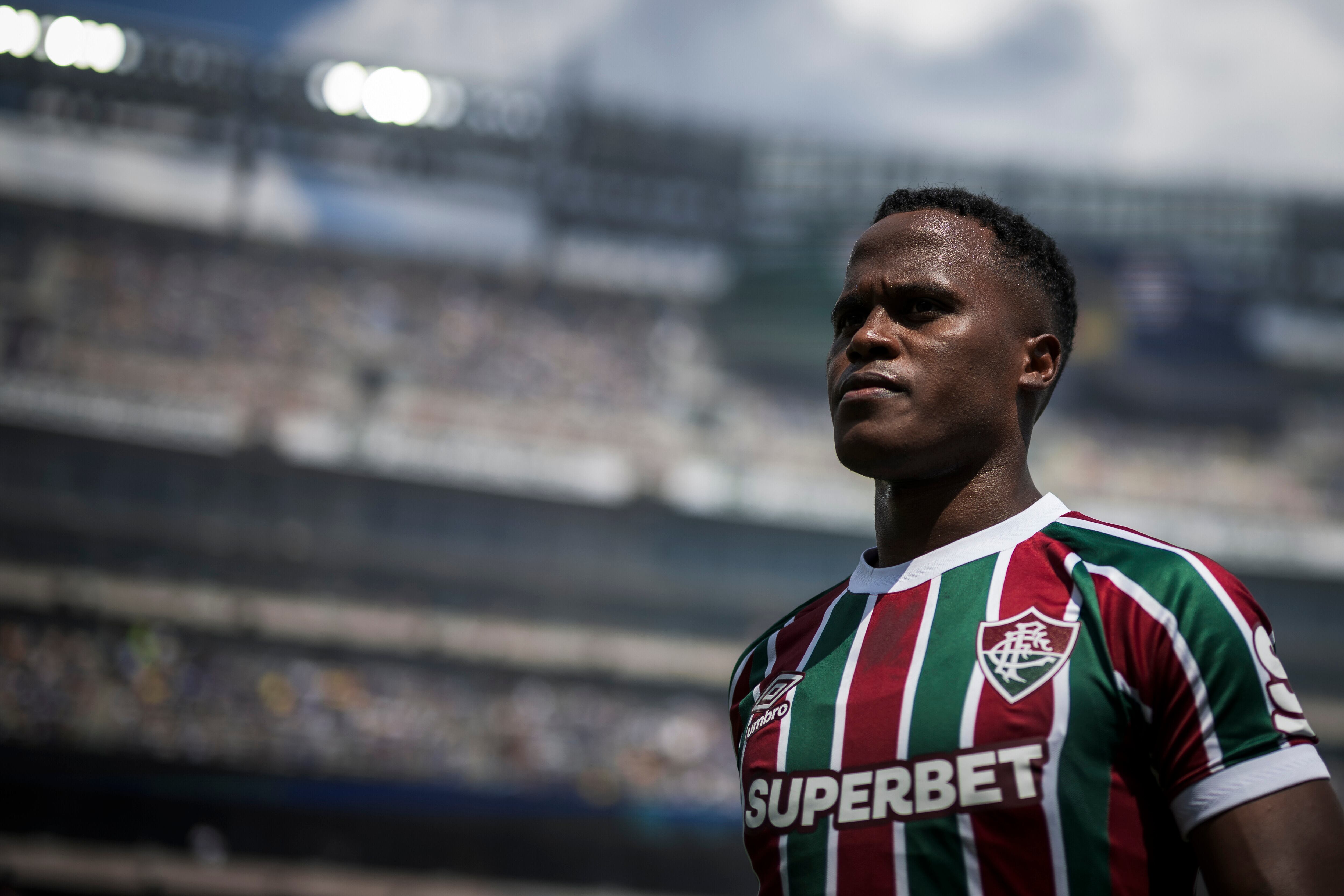 METLIFE STADIUM, EAST RUTHERFORD, NEW JERSEY, UNITED STATES - 2025/07/08: Jhon Arias of Fluminense FC looks on prior to the FIFA Club World Cup semi final football match between Fluminense FC and Chelsea FC. Chelsea FC won 2-0 over Fluminense FC. (Photo by Nicolò Campo/LightRocket via Getty Images)