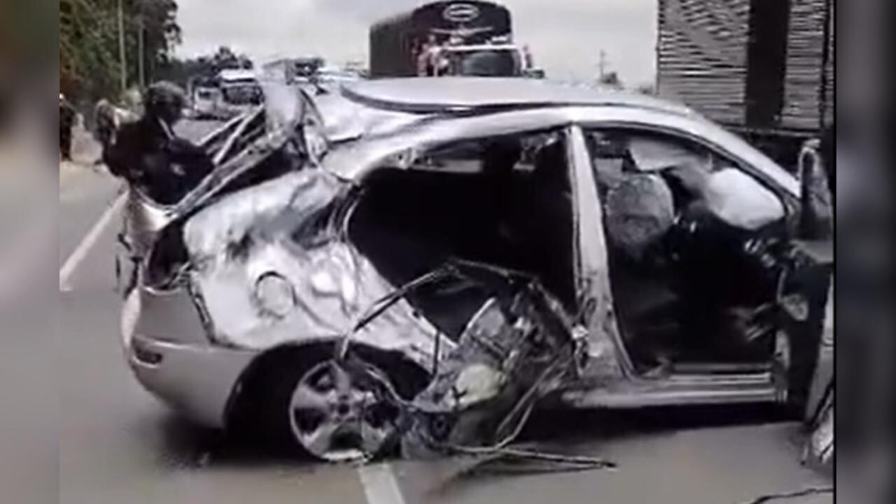 Accidente en la vía Bogotá - Tunja