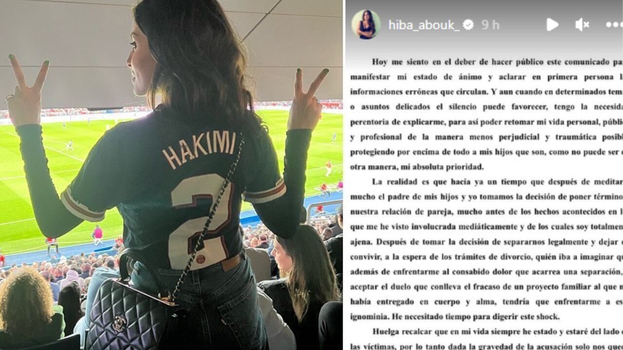 Hiba Abouk, expareja de Hakimi; habló por primera vez sobre las acusaciones contra el lateral del PSG.