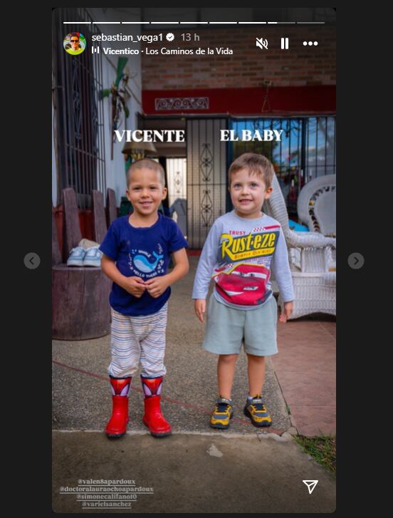 Historia de Sebastián Vega en Instagram