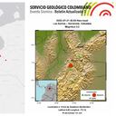 El primer sismo tuvo lugar a las 02:54 A. M. con epicentro en Los Santos, Santander. Este temblor presentó una magnitud de 2,3 y se produjo a una profundidad de 148 kilómetros.