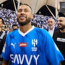 Neymar Jr en su presentación con Al-Hilal.