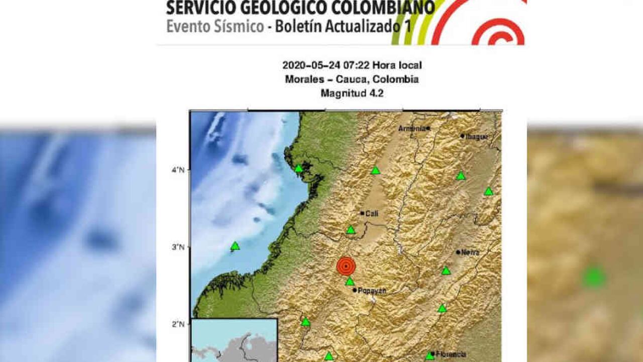 Temblor en Cauca