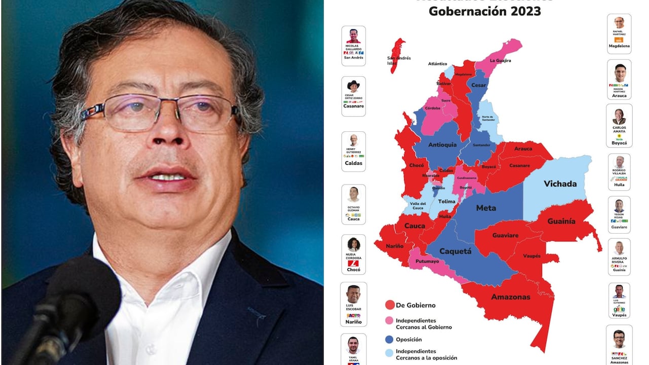 Presidente Petro y mapa electoral