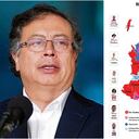 Presidente Petro y mapa electoral