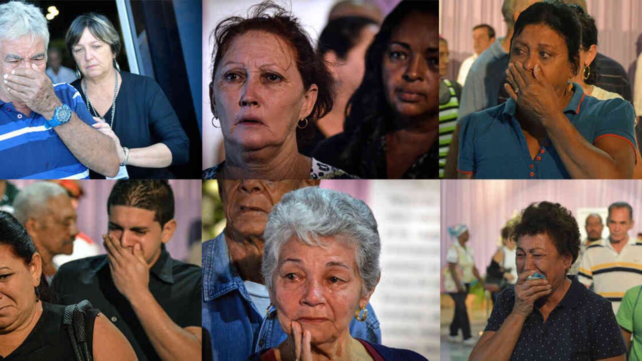 Miles de cubanos despiden a Fidel castro durante un homenaje en la Plaza de la revolución.