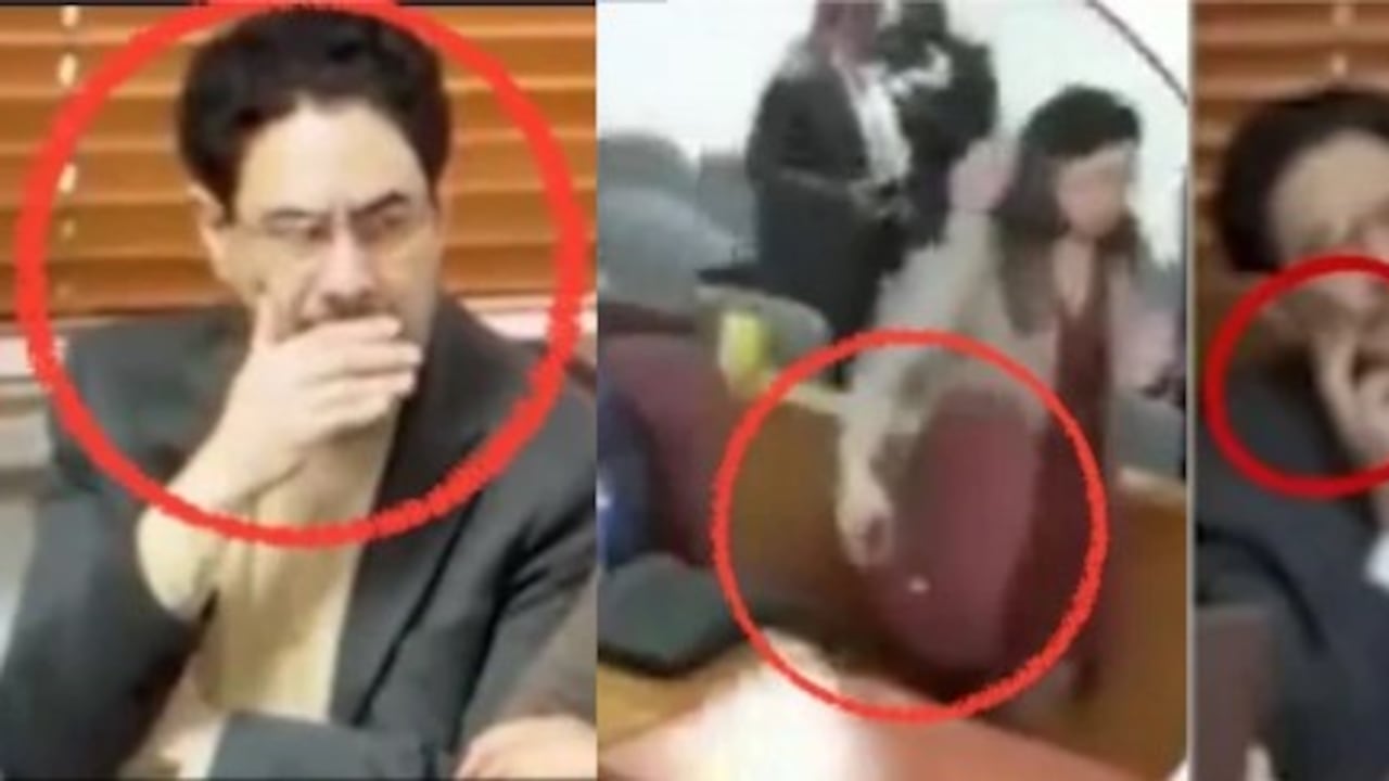 Los usuarios de redes sociales lograron captar extraños momentos en el juicio contra el expresidente Álvaro Uribe.