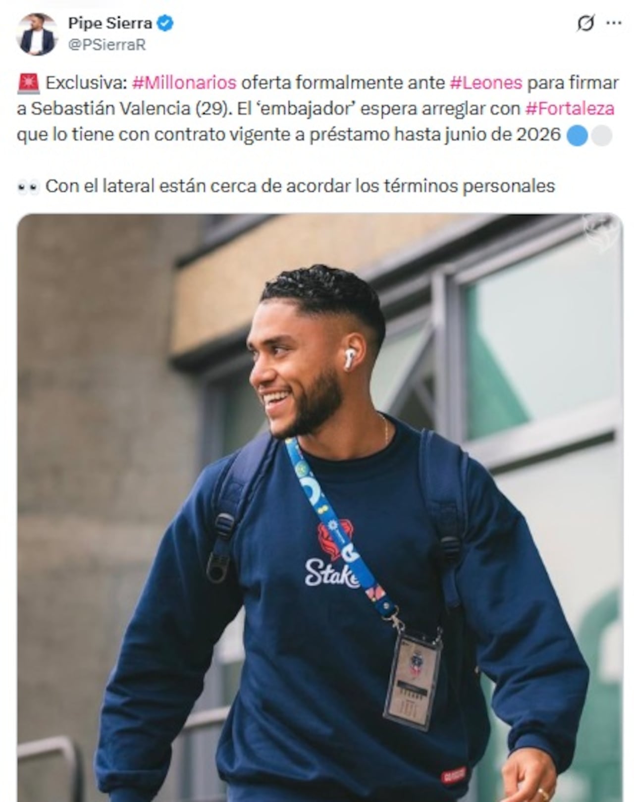 Pantallazo X: @PSierraR